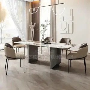Executive Marble Dining Table Set