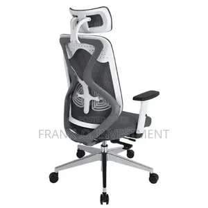 Executive Mesh Foam Ergonomic Swivel Office Chair - White Black
