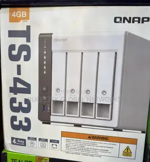 Qnap Ts-433-4g-Us 4 Bay Nas With Quad-Core Processor, 4 Gb Ddr4 Ram