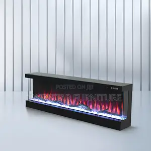 New Modern 3 Sided Glass Electric Fireplace Lights (1.2mtr / 4ft)