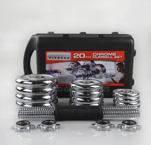 20kg Adjustable Chrome Dumbbell Set