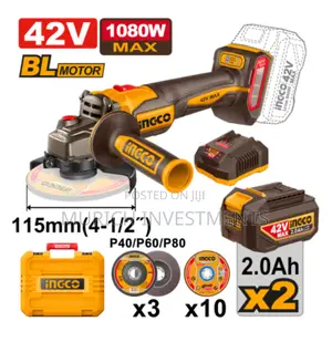 Ingco 42v Cordless Angle Grinder 1080w – Cagli