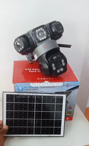 Triple Lens PTZ CCTV Solar Cameras