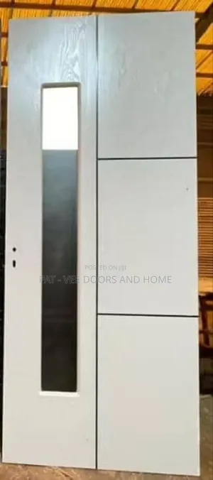 3ft by 7 HDF Wooden Glass Door