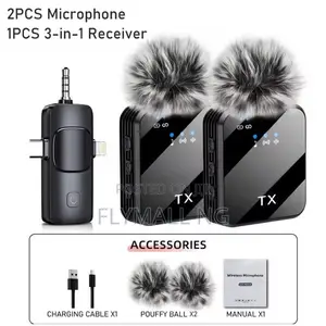 F11-2 Dual Noise Cancelling Wireless Microphone for iPhone Typec Aux
