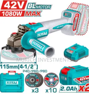 Total 42v Brushless Angle Grinder, 1080w, 115mm