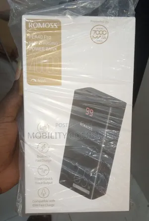 Romoss Power Bank 40000mah 65w for Laptop and Smartphone