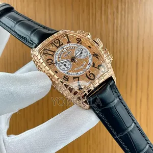 Franck Muller Chronograph Gold Dial Swiss Wristwatch