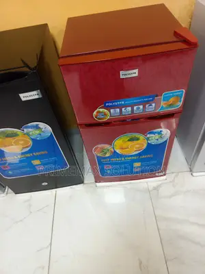 Brand New Polystar 90 Litres Red Double Door Refrigerator