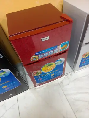 Energy Efficient Polystar 90l Red Double Door Refrigerator