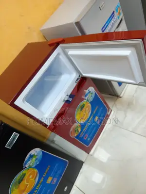 Compact Red Beauty: Polystar 90l Double Door Refrigerator
