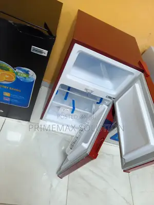 Modern Red Polystar 90l Double Door Refrigerator for Home