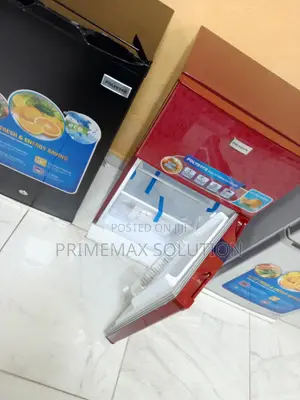 Polystar 90 Litres Double Door Red Fridge – 2 Crispers Included