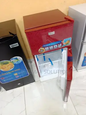 Polystar 90l Red Compact Double Door Fridge for Small Spaces