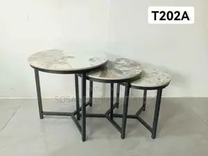 3 in 1 Marble Top Side Stool Set