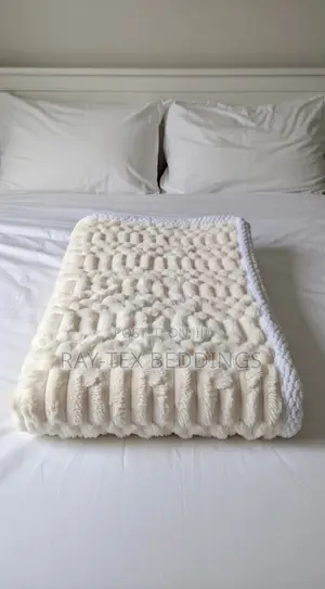 Imported Cream Fleece Fluffy Blanket
