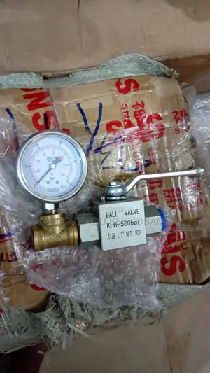 Set of Gauge With Hydraulic Ball Valve 1/2"