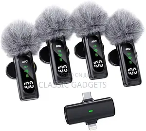 T90 4 in 1 Wireless Noise Reduction Collar Mic With Charging Case