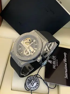 High Quality Hublot Automatic Engine Titanium Head Rubber Strap