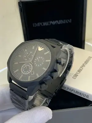 High Quality Emporio Armani Chronograph Black Chain Wrist Watch