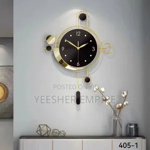Metallic Wall Clock - Luxury Home Decor
