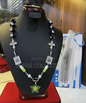 Pearl Beads Necklace - Green White