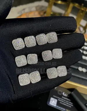 10mm Box Style Vvs Sterling Silver Moissanite Earrings