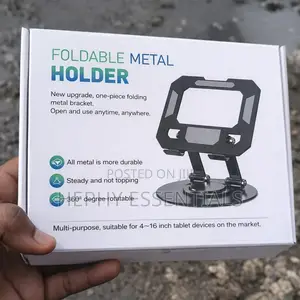 Foldable Metal Tablet Holder, 360 Degree Rotatable