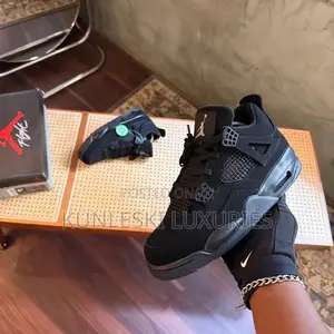 Original Air Jordan 4 Retro Black Cat Sneakers