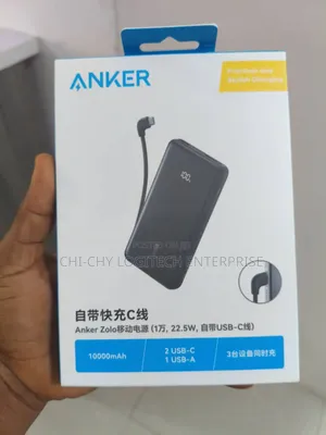Anker Zolo 10,000mah 22.5w Power Bank With Usb-C Cable