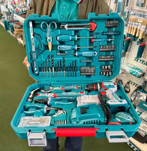 Total 165pcs Tool Set + 20v Lithium Impact Drill – Thkthp11652