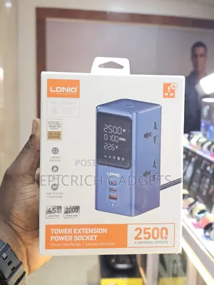 Ldnio Tower Extension Power Socket 2500w Laptop Charging Led Display