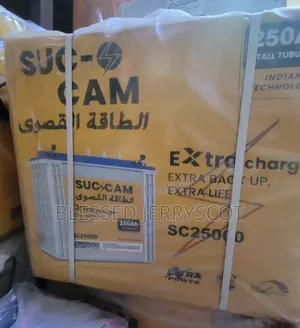 Suc-cam 250ah 12v Tall Tubular Solar Inverter Batteries In Stock.