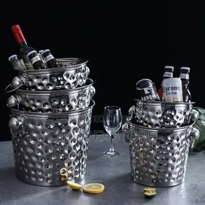 Stainless Steel Hammered Wine/Champagne Bucket  (5l)