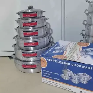 6 PCS Polish Aluminum Cookware Pot