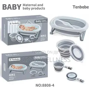 Tenbabe 4-in-1 Baby Foldable Bathing Set With Free Baby Diapers