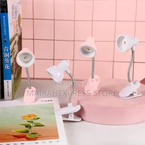 1pc Mini Led Clamp Reading Lamp Night Lights Portable Book Clip Lamp