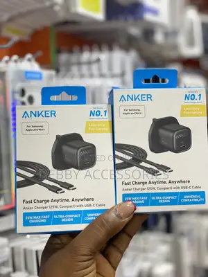 Anker Charger (25w, Compact) With Usb-C Cable