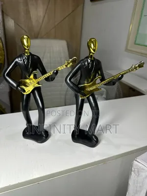 Gold Guitar Man Decor