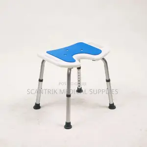 Deluxe Shower Chair With Blue Sponge Seat for Enhanced Comfort