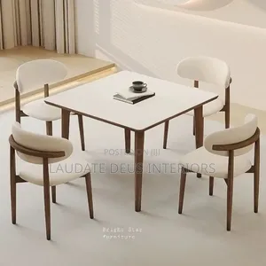 Contemporary 4 Seaters Marble Top Dining