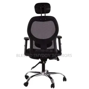 Ergonomic Office Mesh Chair, High Back With Adjustable Headrest