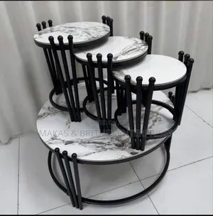 1+3 Side Tables Of Marble Center Table