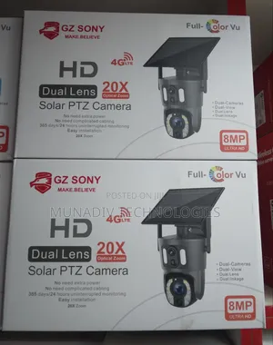 Gz Sony Dual Lens 20x Zoom Solar PTZ Camera