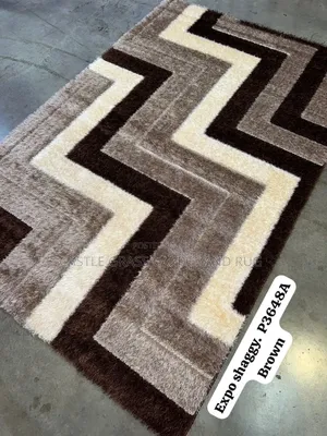 Original Expo Shaggy Rug (Brown) – Luxury Living Room Carpet