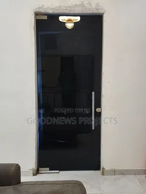 Black Pivot Glass Door {Swing}