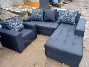 Locally Made L Shape Chair Black Colour
