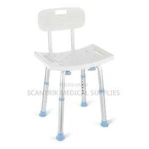 Adjustable Backless Shower Stool With Support Handles