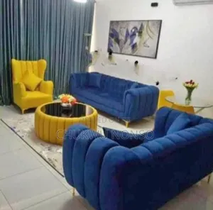 Complete Set of Fabric Sofa With Arm Chair