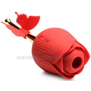 2in1 Vibrator Clit Rose Sucking Stimulator With Butterfly Sex Toy